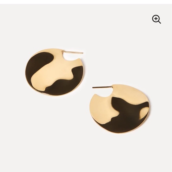 Holly Ryan 18k gold plated earring with 2 blue gemstones - Picture 3 of 8